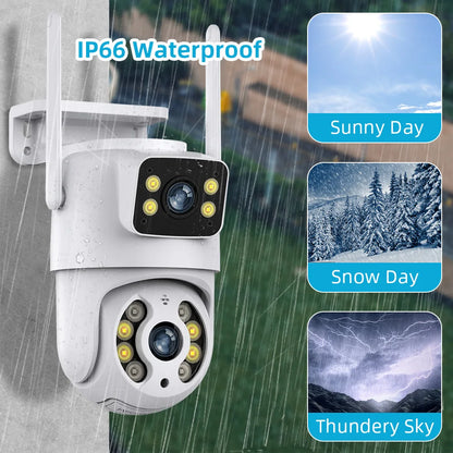 Hiseeu 4K 8MP Wifi Surveillance Camera Dual Lens