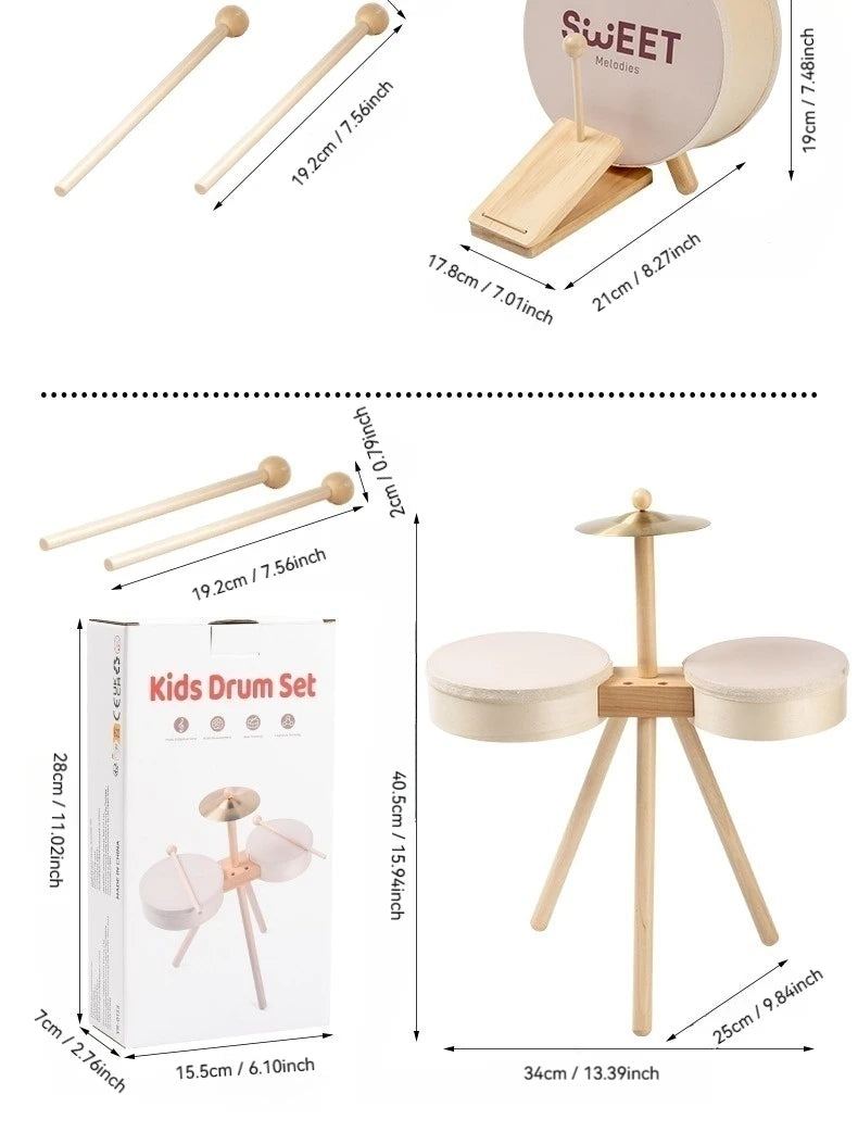Kids Drum Set Musical Toys for Boy Girl Music Toys