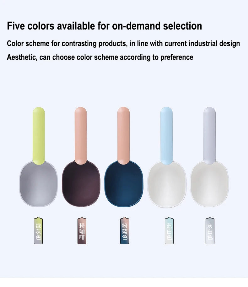 Pet Food Shovel with Sealing Bag Clip Spoon Multifunction