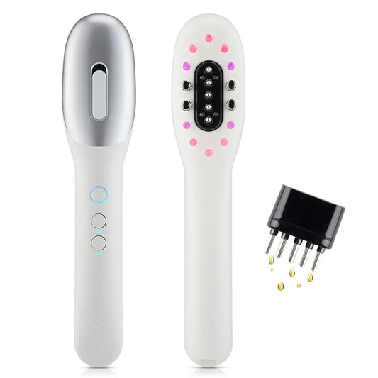 Electric EMS Scalp Massager Comb LED Light Hair Growth