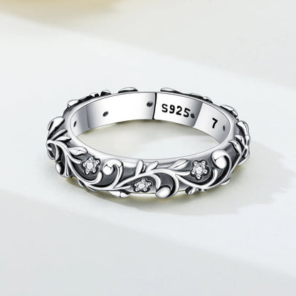 925 Sterling Silver Three-Ring Stackable Ring for Women