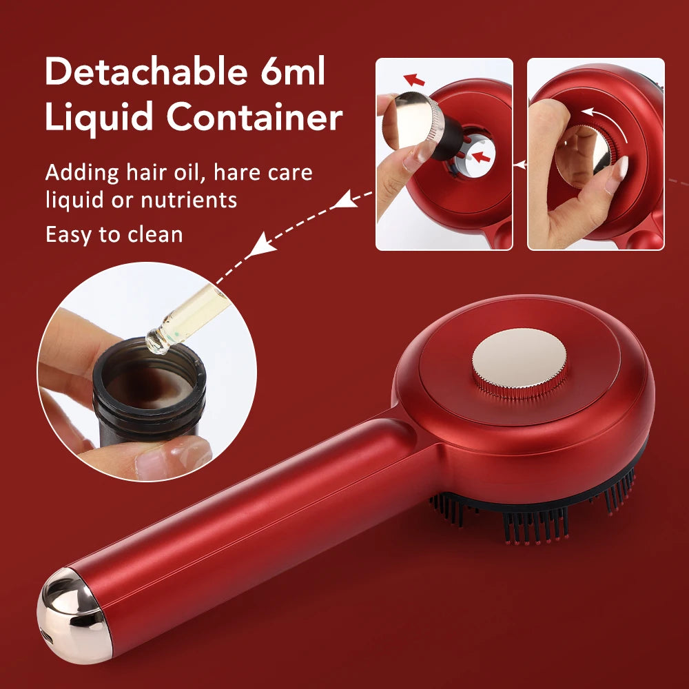 Electric Massage Comb Vibration Red Light Therapy Hair Growth
