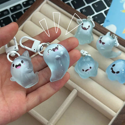 Luminous Halloween Ghost Key Chain Cartoon Jelly Doll