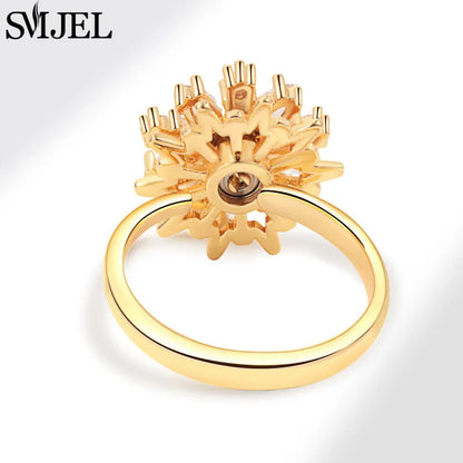 Luxury Crystal Anxiety Relief Spinning Fidget Rings for Women