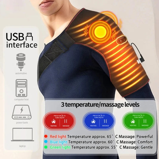 Electric Shoulder Massager with Heating Pad Vibration