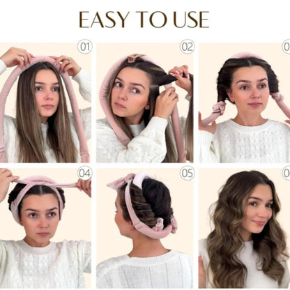 Heatless Hair Curler Set with Satin Bonnet Styling Tools