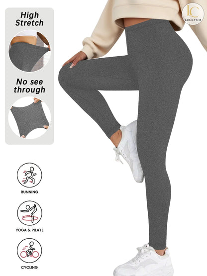 Plus Size Women's Leggings with Super Soft Fabric - High Elasticity