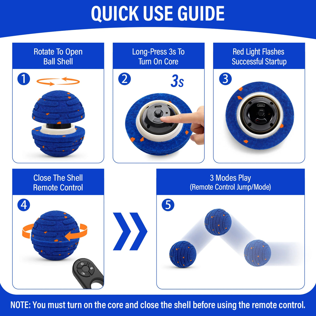 Smart Interactive Dog Toy, E-TPU Toy Ball for Aggressive Chewers