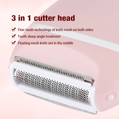 Women's 3 in 1 Shaver Electric Mini Washable Razor