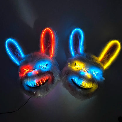 Halloween Horror Light Up Mask Glowing Bloody Bear Killer Mask