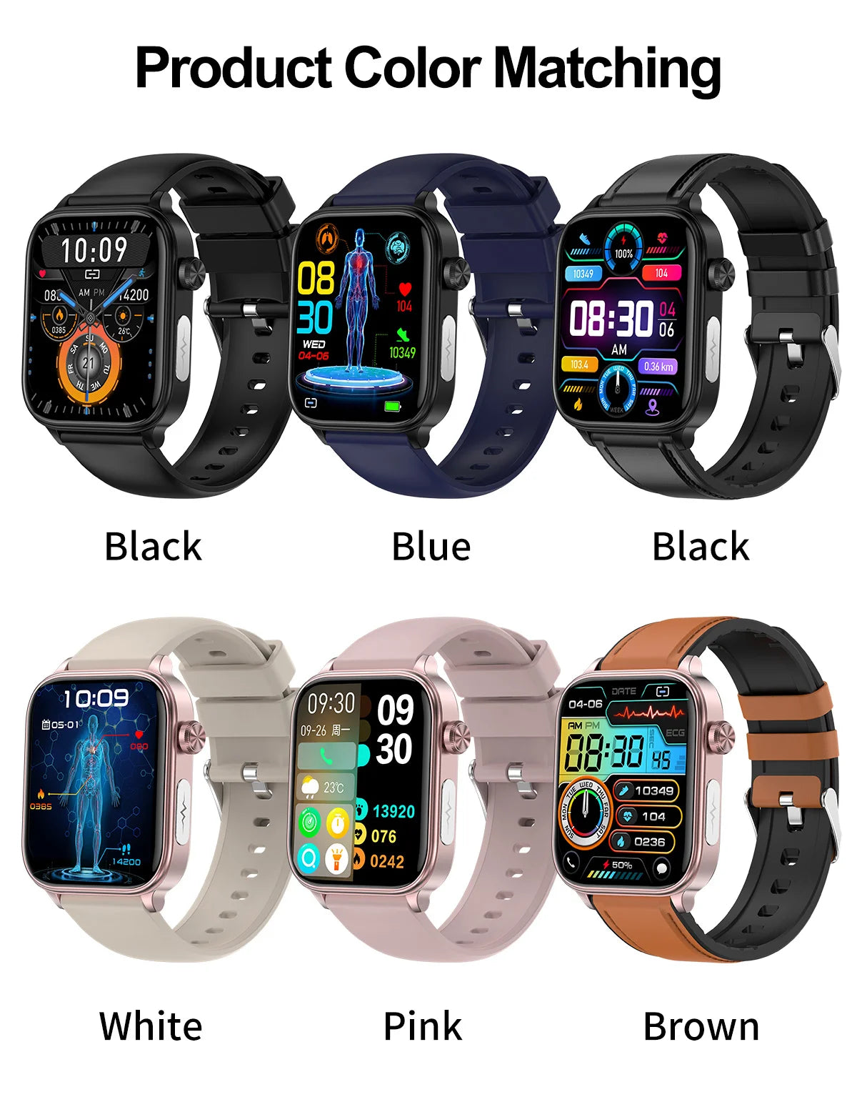 New AI Diagnosis Blood Lipids Body composition Test Smart Watch
