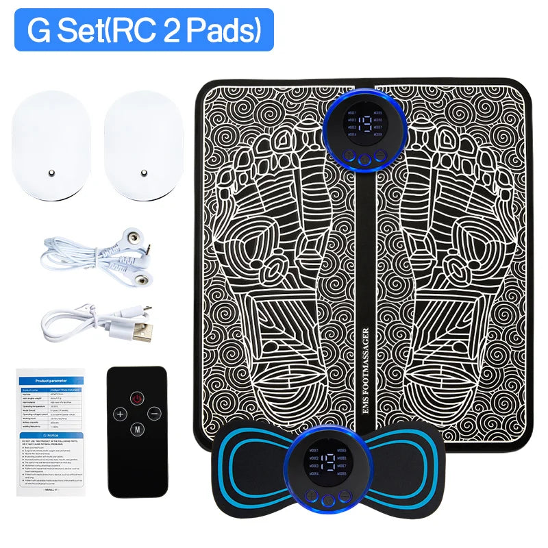 Electric EMS Foot Massager Pad Relief Pain Massage Mat