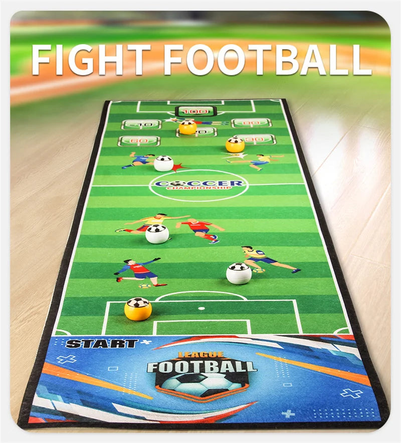 Interactive Bowling and Curling Mat Game Fun Football-Inspired