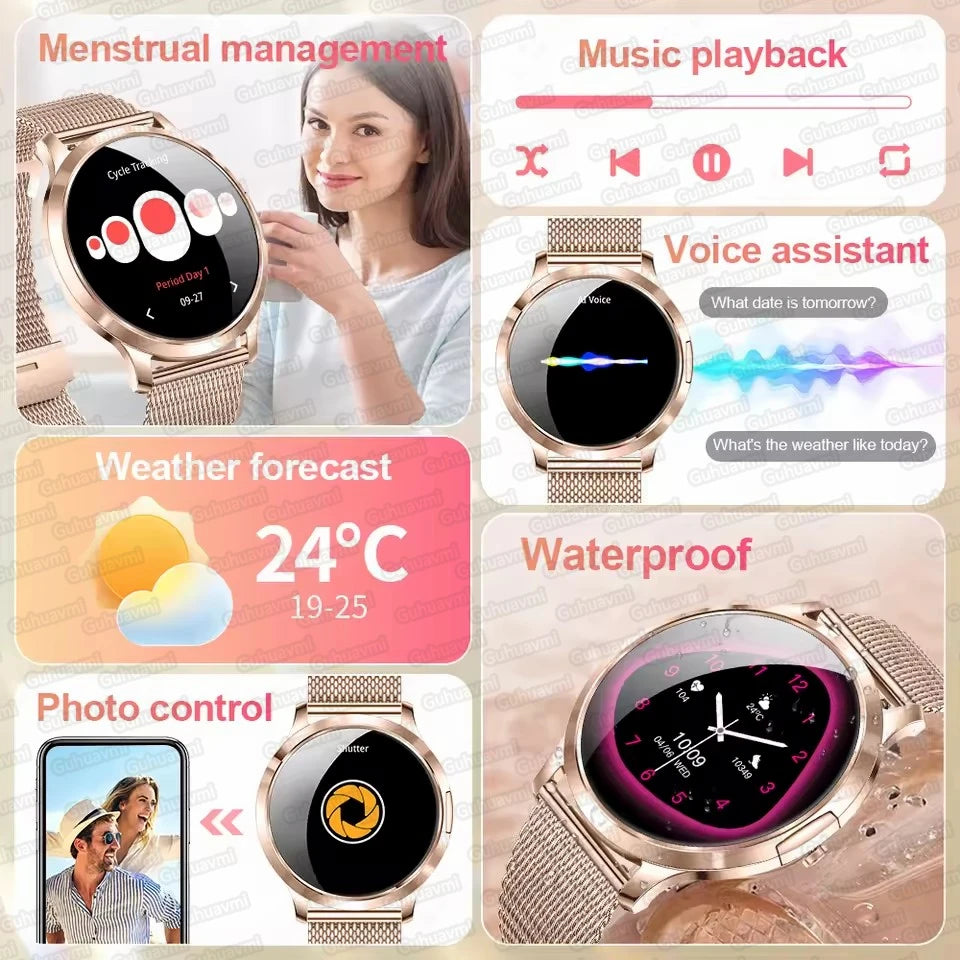New Smart Watch For Women Gift 1.32 Inch Full Touch Screen