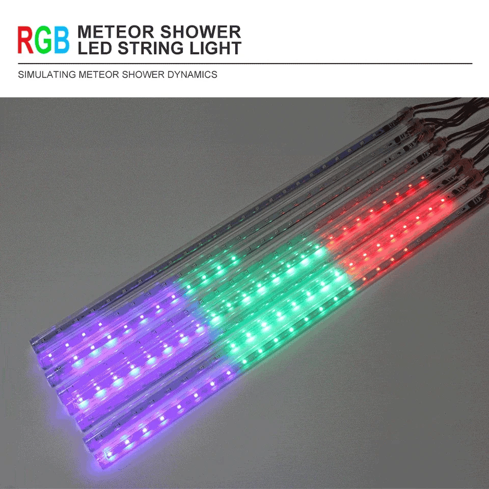 Outdoor LED Meteor Shower Lights Falling Rain Drop