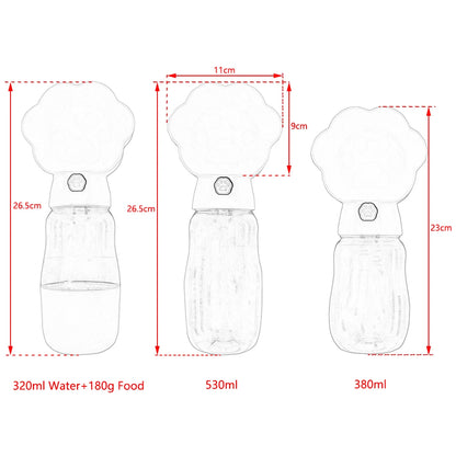 Large Dog Water Bottle For Small Big Dogs Portable Travel Feeder