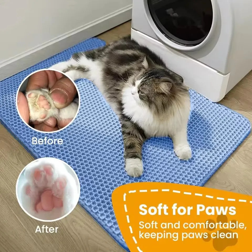 Cat Litter Mat Waterproof Double Layer Pet Litter