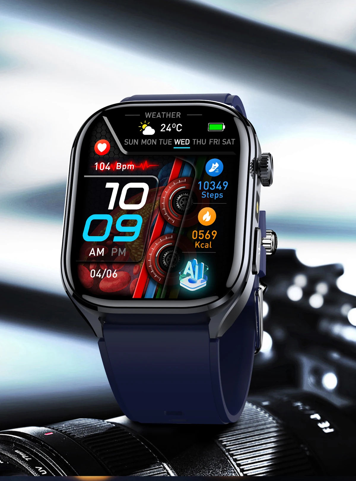 New AI Health Care Accurate detection ECG Smart Watch