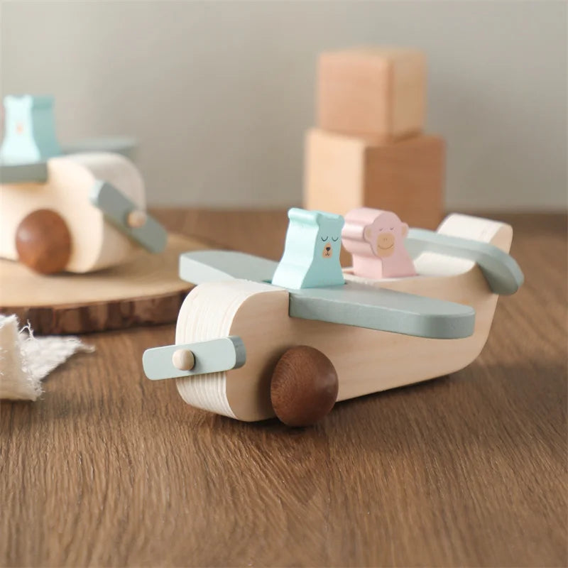 Wooden Birthday Train Toy Simulated Train Toy Model