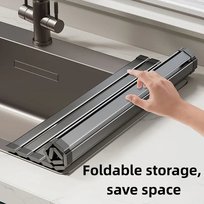 Foldable Heavy Duty Roll-Up Dish Drainer - Space Saving