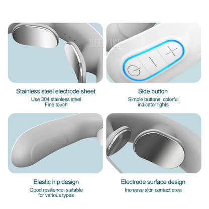 Tens Pulse Neck Massager Electric Smart Cervical Massagers