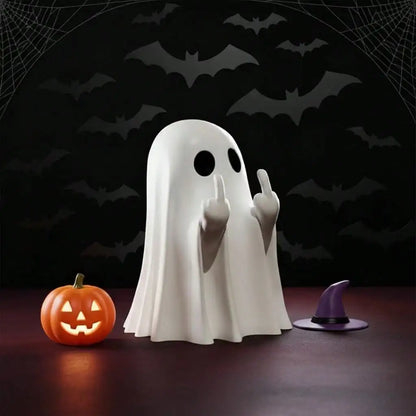Halloween Ghost Figurine - Spooky Resin Finger Statue