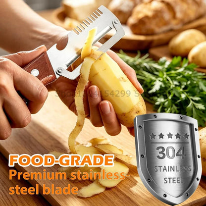 3-in-1 Multifunction Peeler Kitchen Stainless Steel Peeler