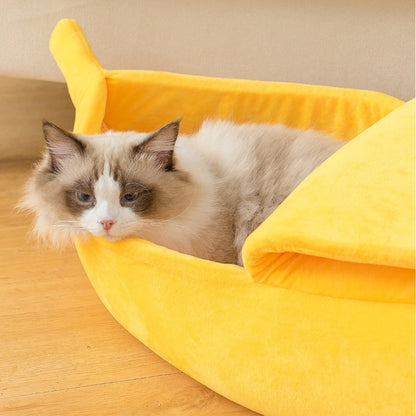 Cute Cats Beds Deep Sleep Comfort In Winter Bed Banana Shape