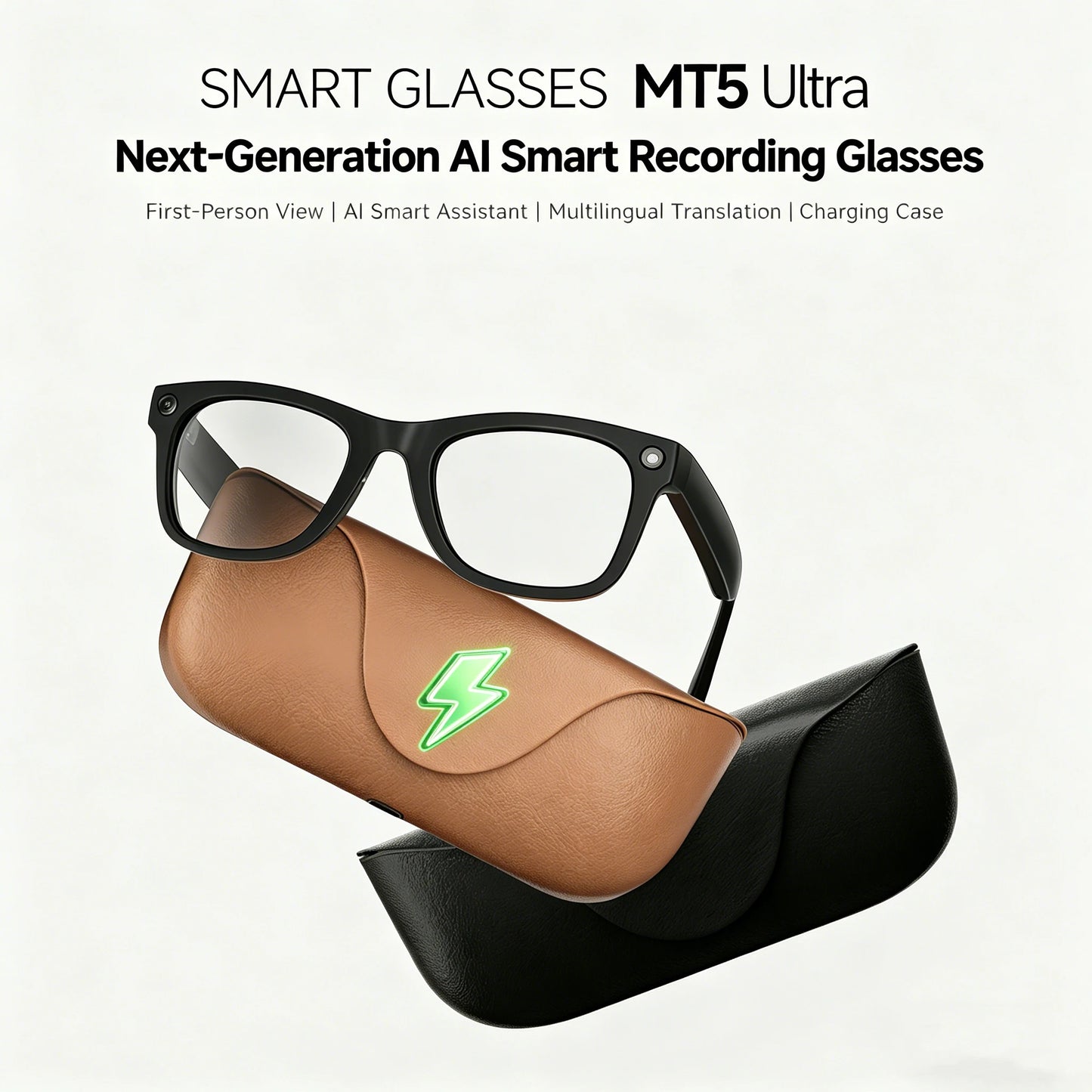 NEW MT5 Ultra AI Smart Glasses Real-time Translation Glasses
