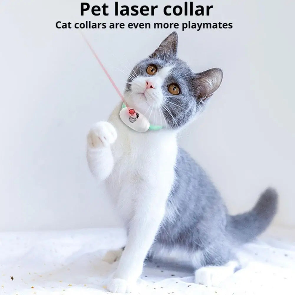 New Smart LED Laser Pet Collar Hands Free Automatic Laser