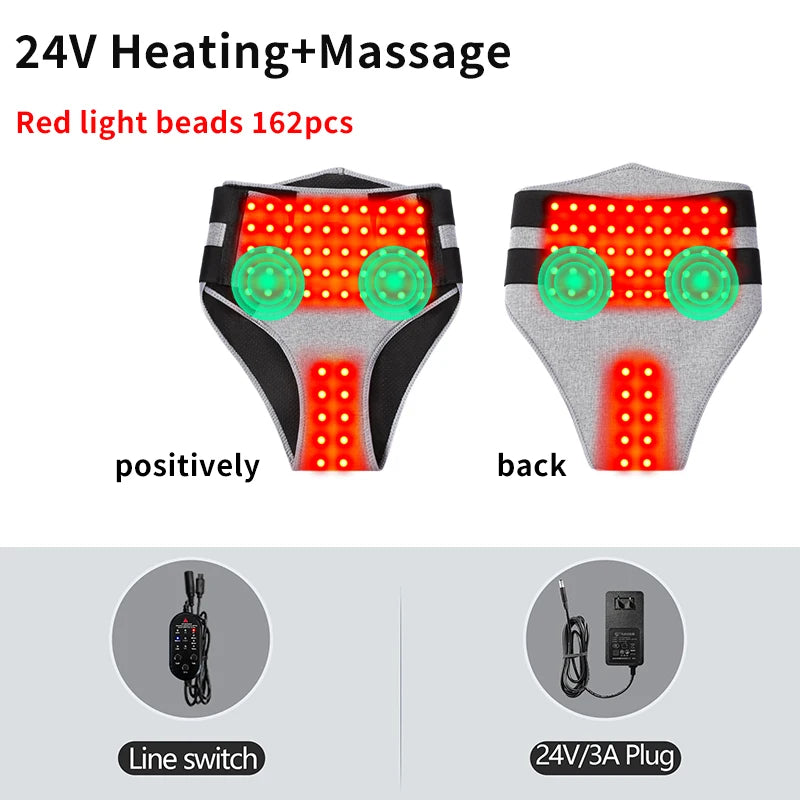 Red Light Heating Women's Underwear with Abdominal Massager Relieves