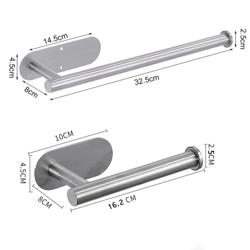 Adhesive Toilet Paper Holder Stainless Steel Wall Mount