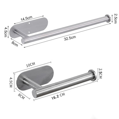 Adhesive Toilet Paper Holder Stainless Steel Wall Mount