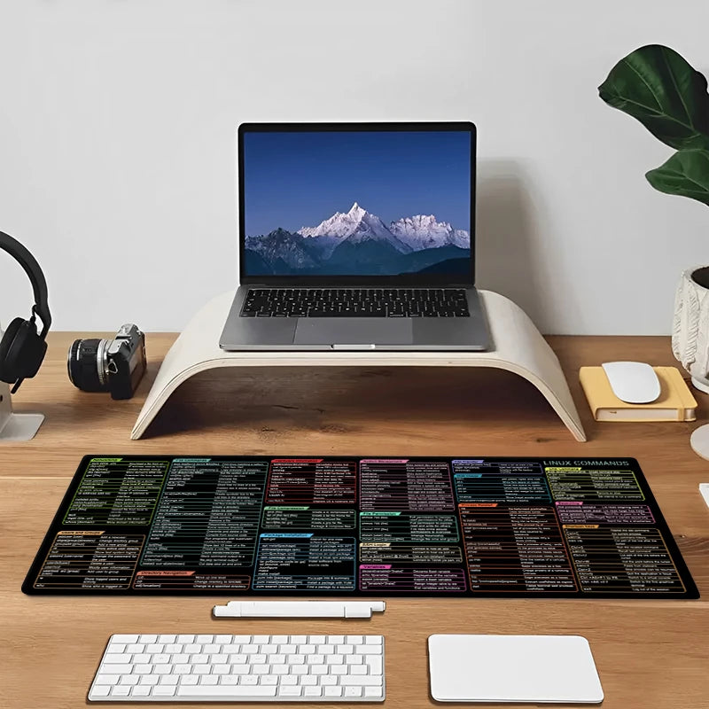 Linux Commands Cheat Sheet Mouse Pad Large Shortcuts