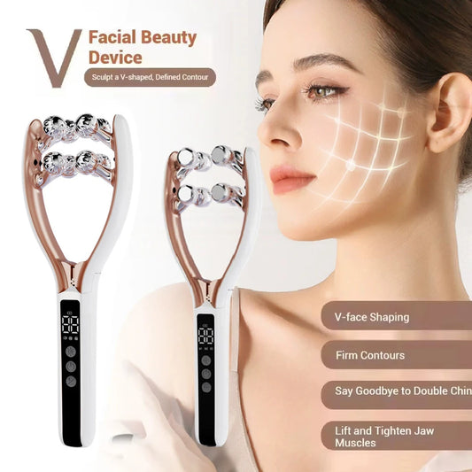 NEW RF EMS Micro Current Roller Face Slimming Artifact V Face