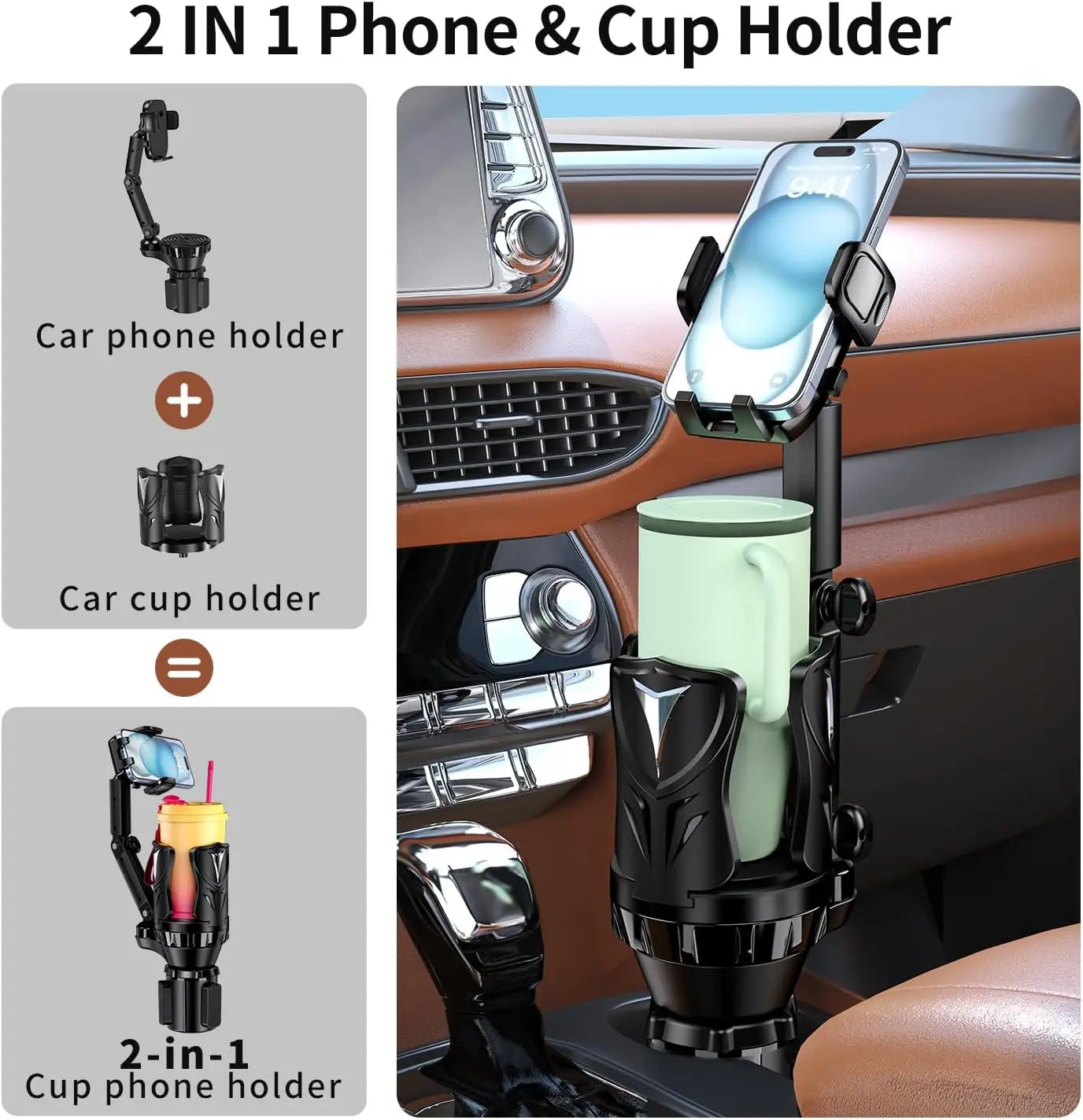Car Phone Holders Adjustable Car Cup Holder Expander