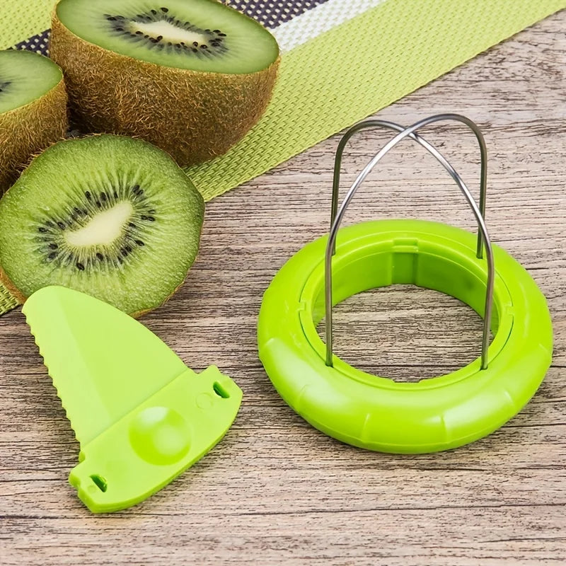 Kiwi fruit opener spoon peeling tool splitting artifact