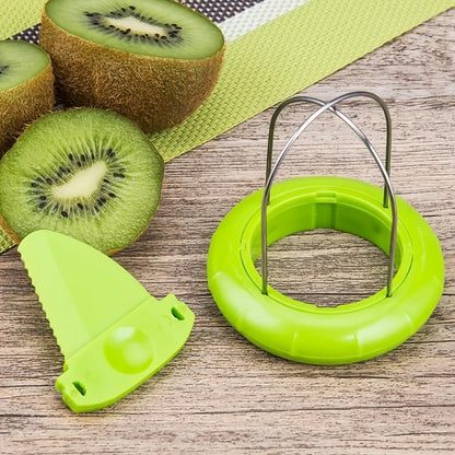 Kiwi fruit opener spoon peeling tool splitting artifact