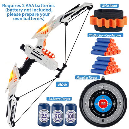 Kids Soft Dart Archery Set with LED Lights Sports