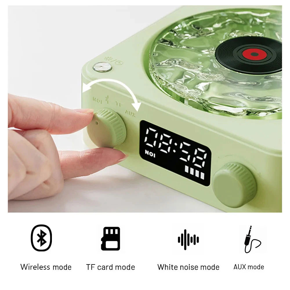 Retro Turntable Speaker With White Noise Wireless Bluetooth