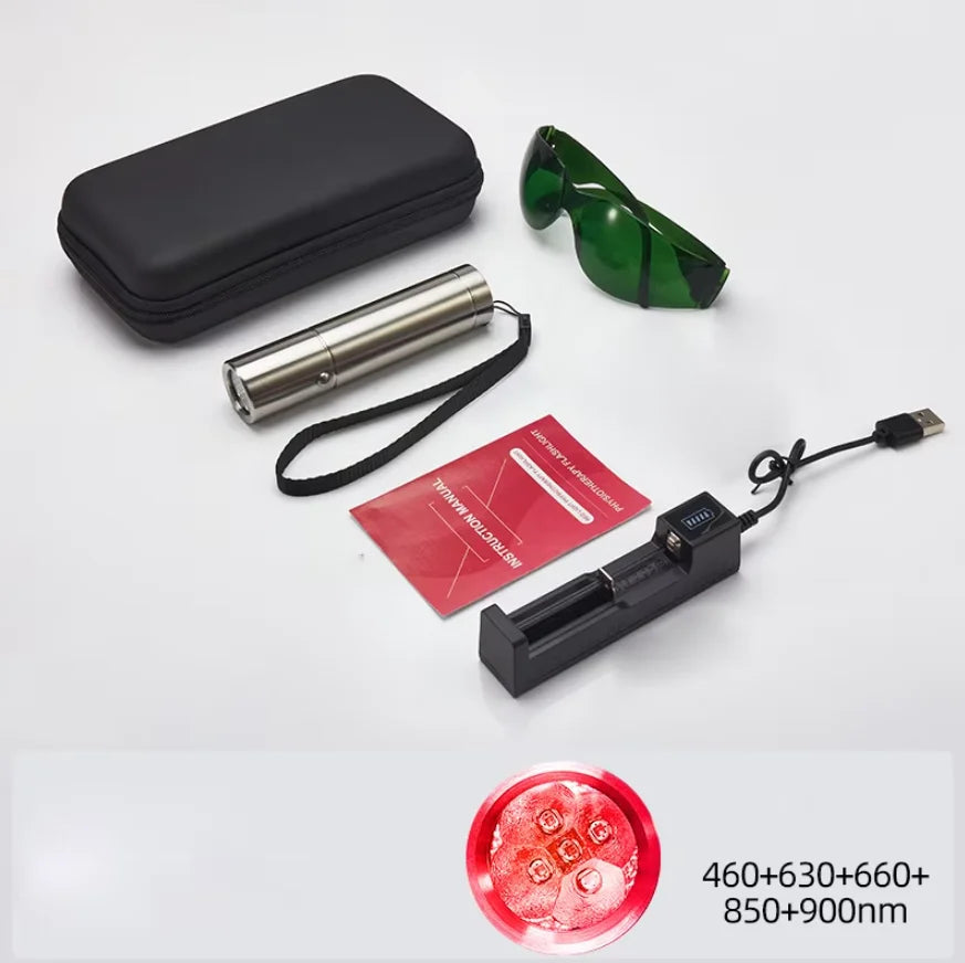 Blue & Red Light Therapy Device with 5 Wavelengths