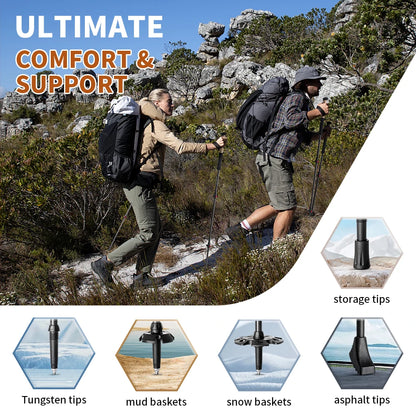 Trekking Poles Carbon Fiber Climbing Stick
