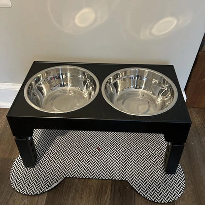 Elevated Dog Feeder Bowls Adjustable Raised Stand