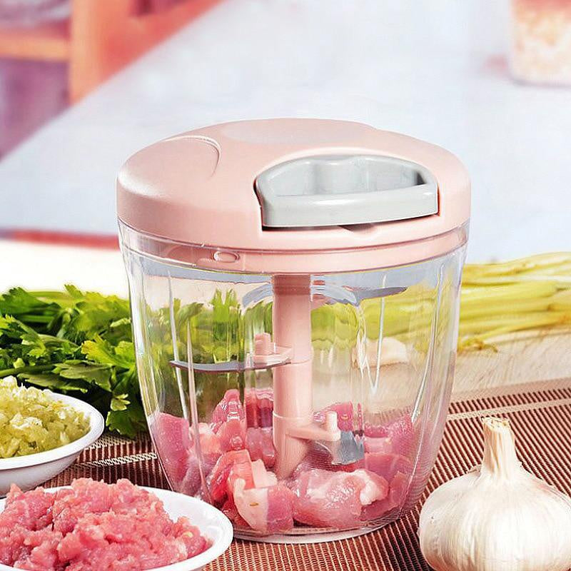 Manual Meat Mincer Garlic Chopper Rotate Garlic Press