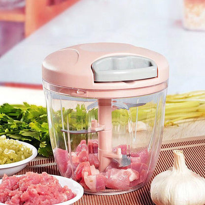 Manual Meat Mincer Garlic Chopper Rotate Garlic Press