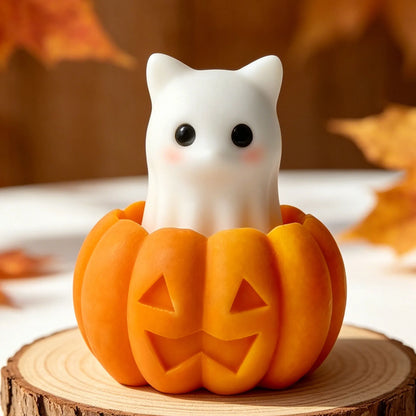 DIY Halloween Candle Spook Puppy Cat Silicone Mold