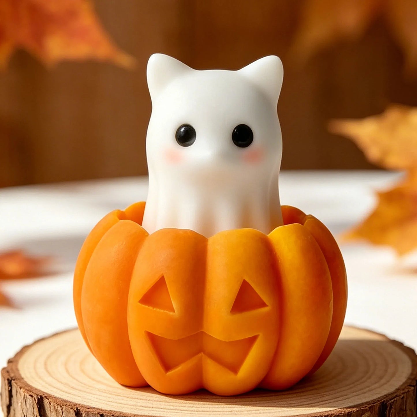 DIY Halloween Candle Spook Puppy Cat Silicone Mold