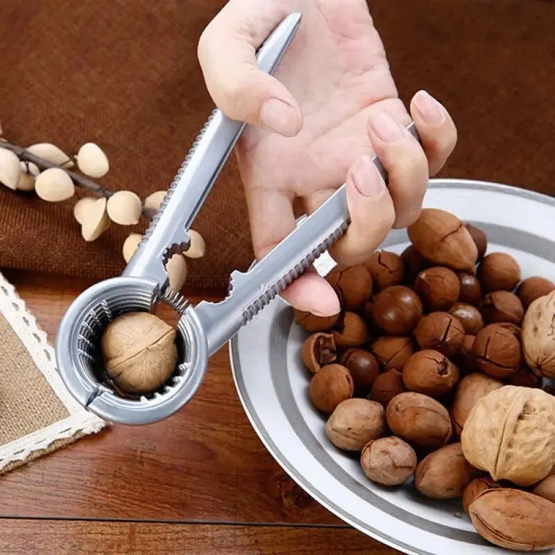 1pc Silvery Metal Multi Functional Walnut Clip Nut Shelling