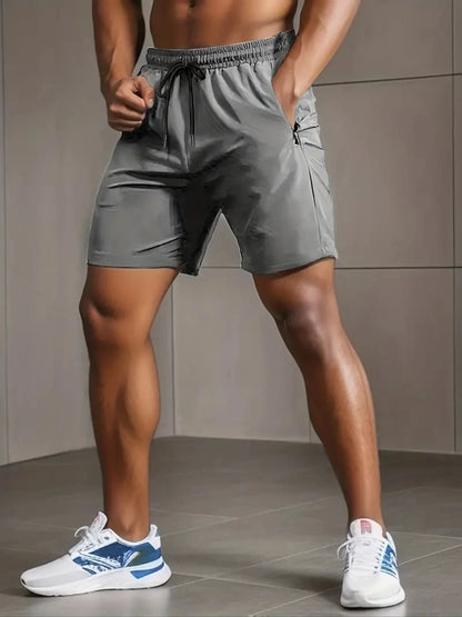 Summer Shorts Men Gym Sport Running Squat Fitness Workout
