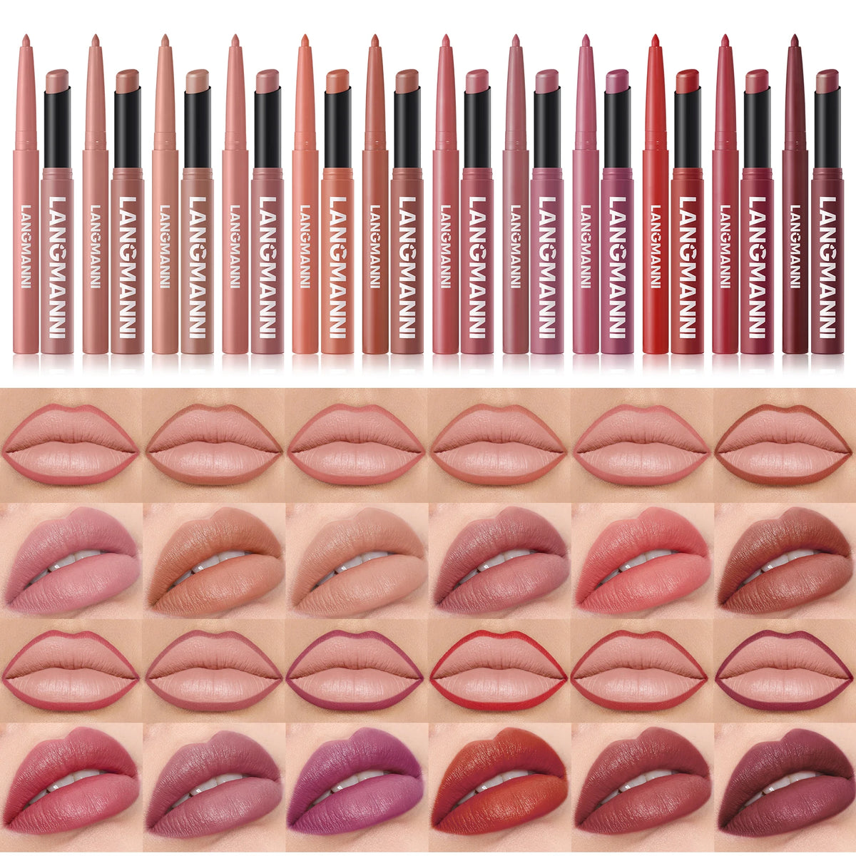 Integrated waterproof lipliner lipstick set